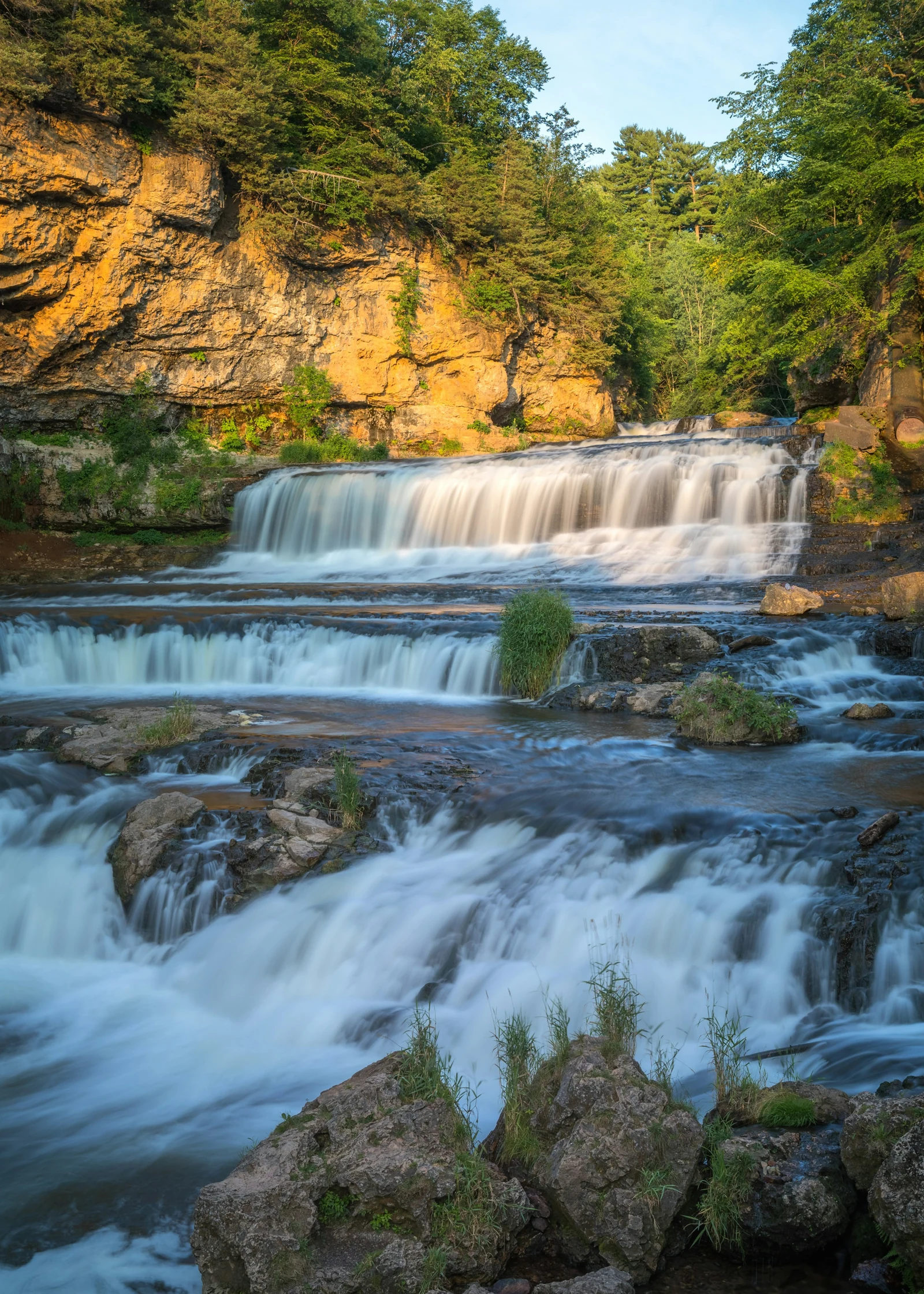 Willow Falls in late light.
